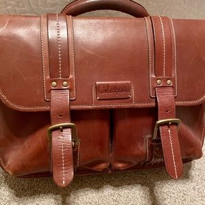 Cole Haan brown leather briefcase